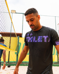 Térmica Manga Curta Masculina Athleta SS25 Comfort - Black Purple