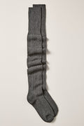 Textured Knit Knee High Socks - A0283