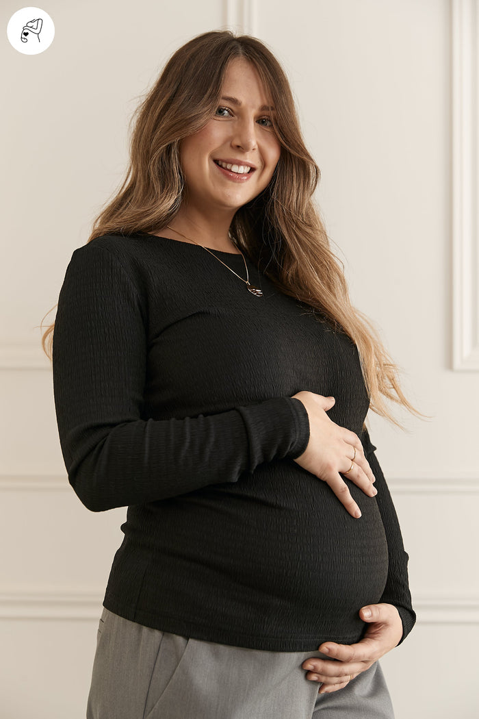 Textured Maternity Top - MO007