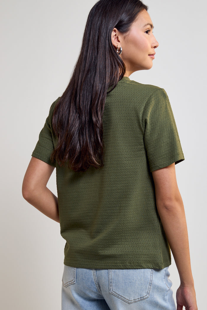 Textured Polka-Dot T-Shirt - 9203