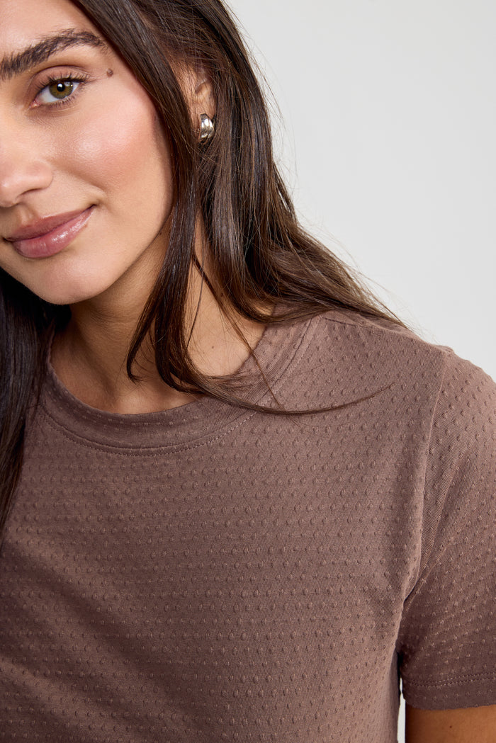 Textured Polka Dot T-Shirt - 9203