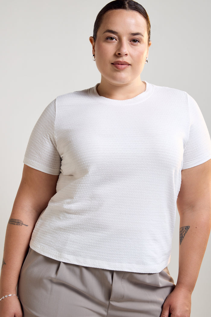 Textured Polka Dot T-Shirt - 9203