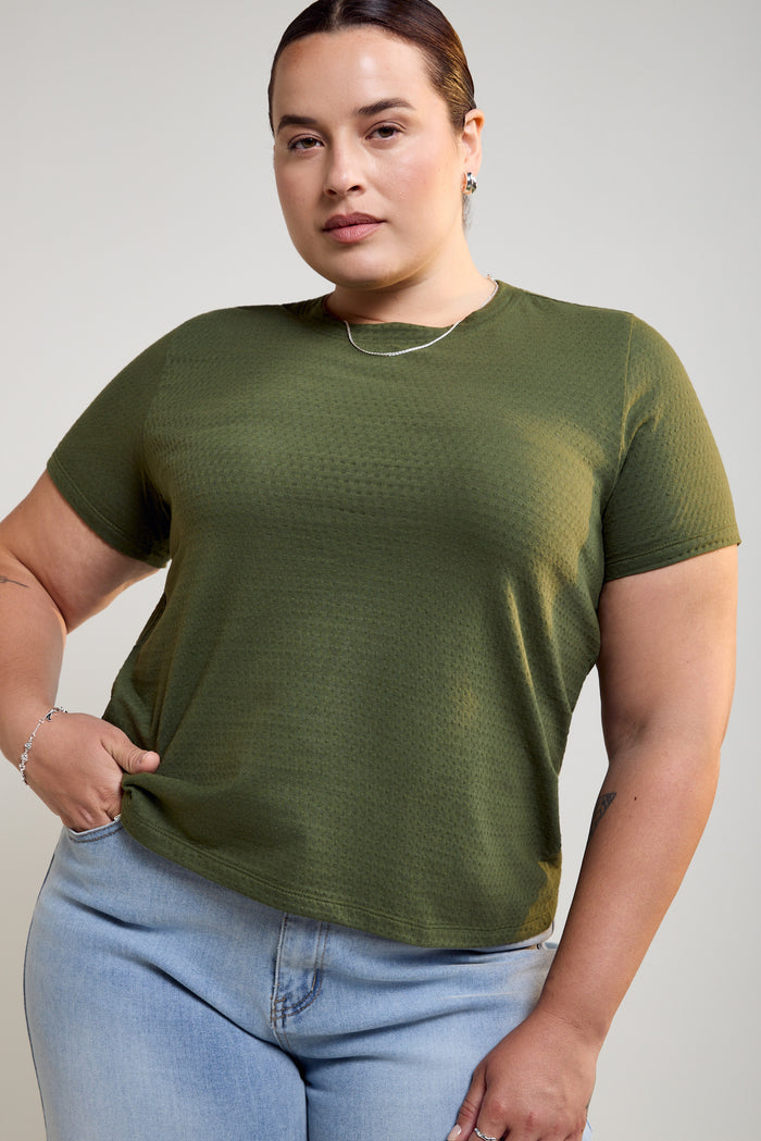 Textured Polka-Dot T-Shirt - 9203