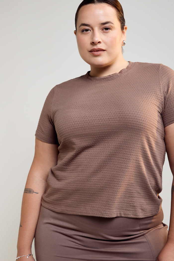 Textured Polka Dot T-Shirt - 9203