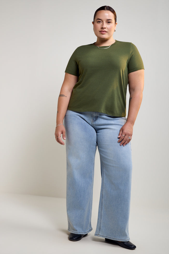 Textured Polka-Dot T-Shirt - 9203