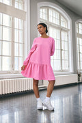 Textured Short Dress - 2219