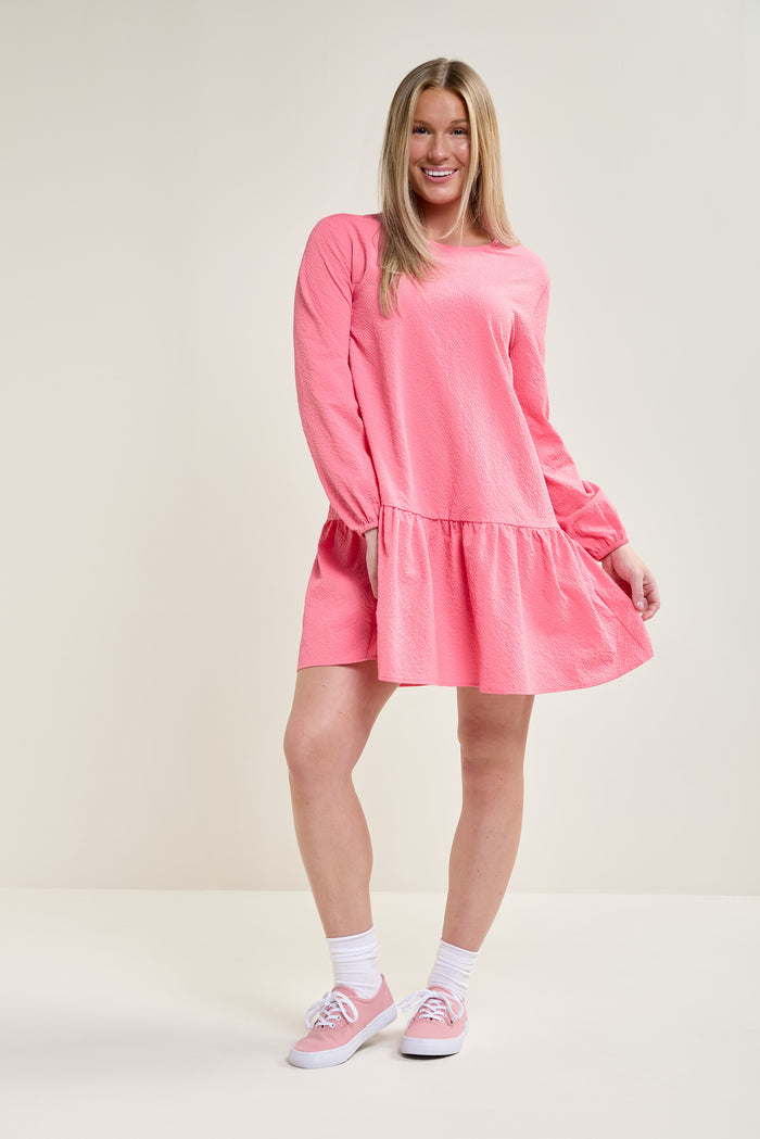 Textured Short Dress - 2219