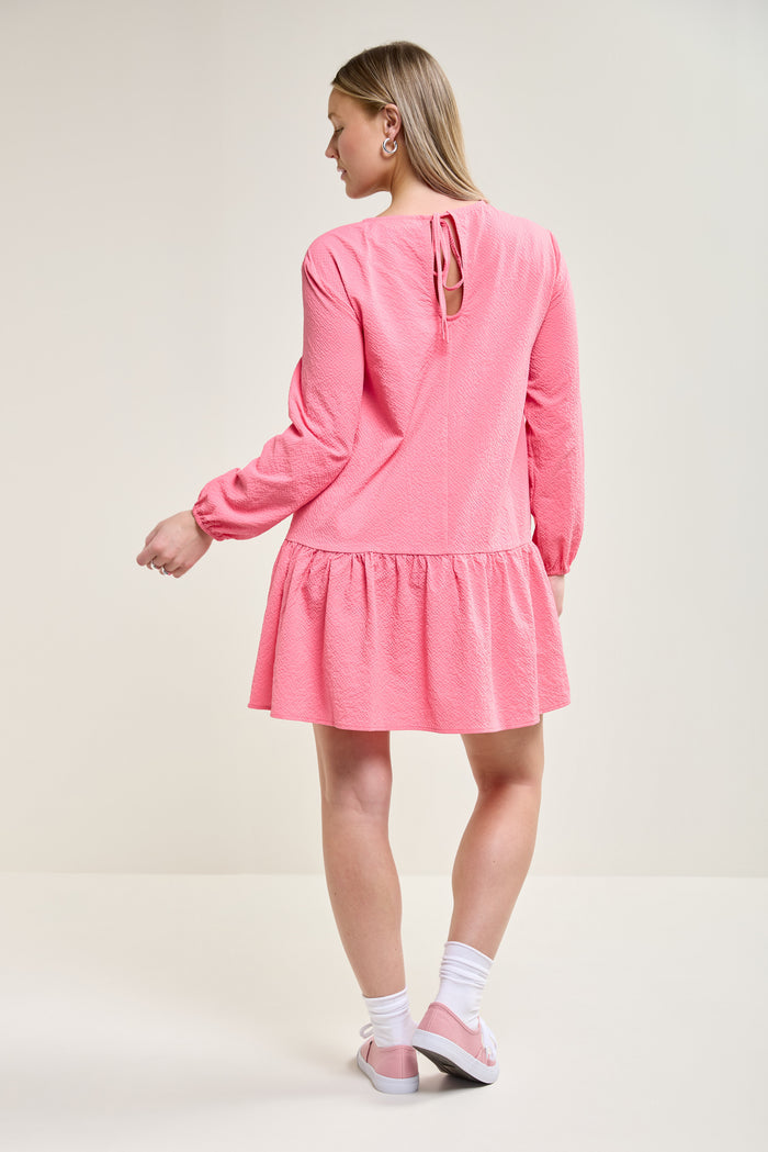 Textured Short Dress - 2219