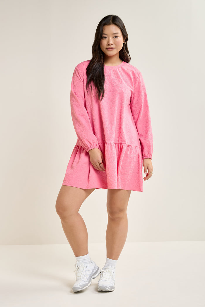 Textured Short Dress - 2219