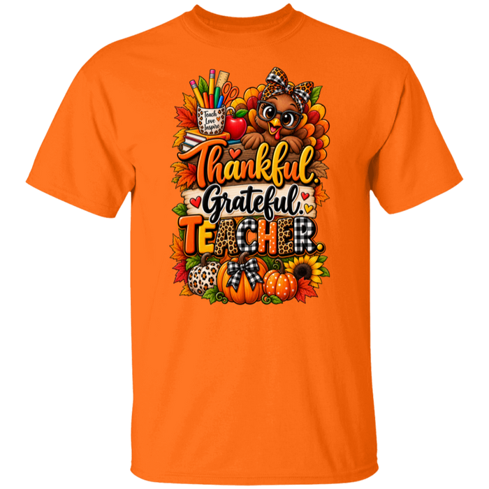 Thankful Thanksgiving teacher and school staff T-shirt