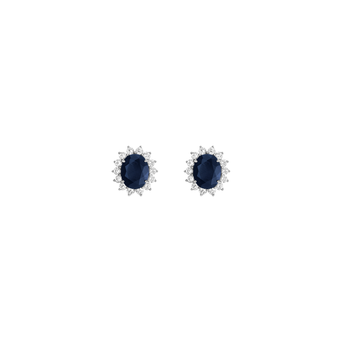 The Diana Stud Earrings Vermeil White Gold First