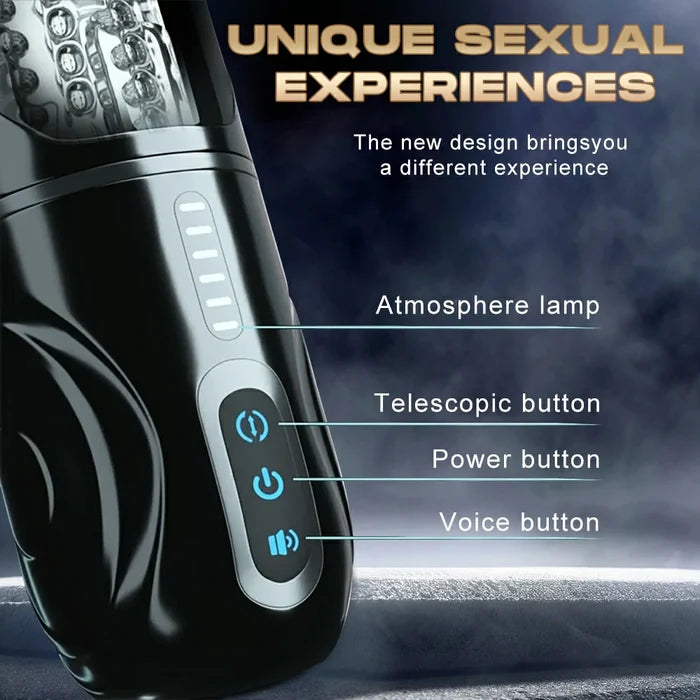 ThrustMaster - 7 Thrusting Rotation Male Masturbator with Suction Base