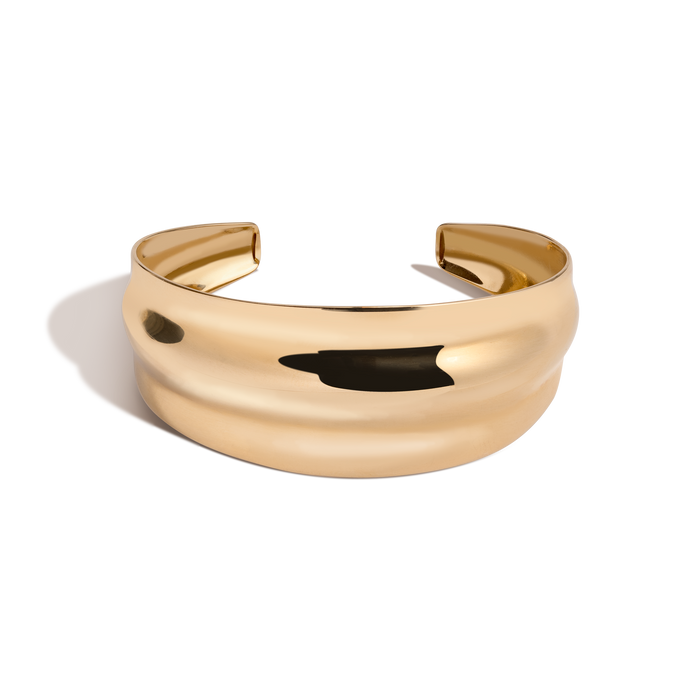Tidal Cuff Bracelet Stainless Steel Yellow Gold One-size First