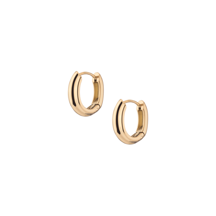 Tidal Hoop Earrings Stainless Steel Yellow Gold First