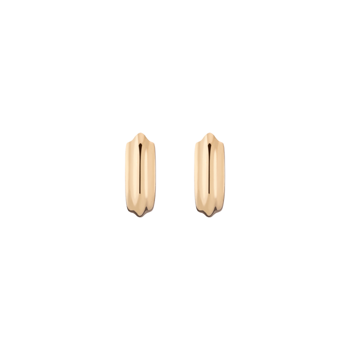 Tidal Hoop Earrings Stainless Steel Yellow Gold