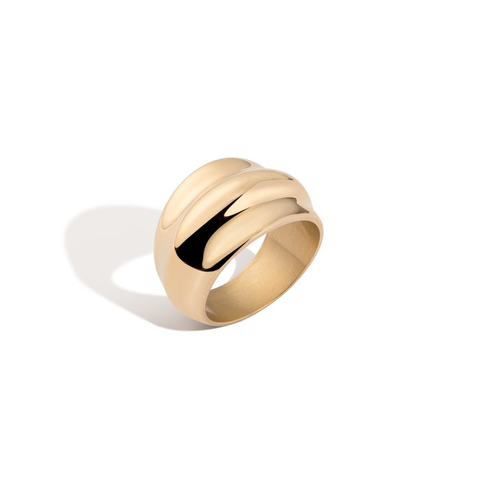 Tidal Ring Stainless Steel Yellow Gold