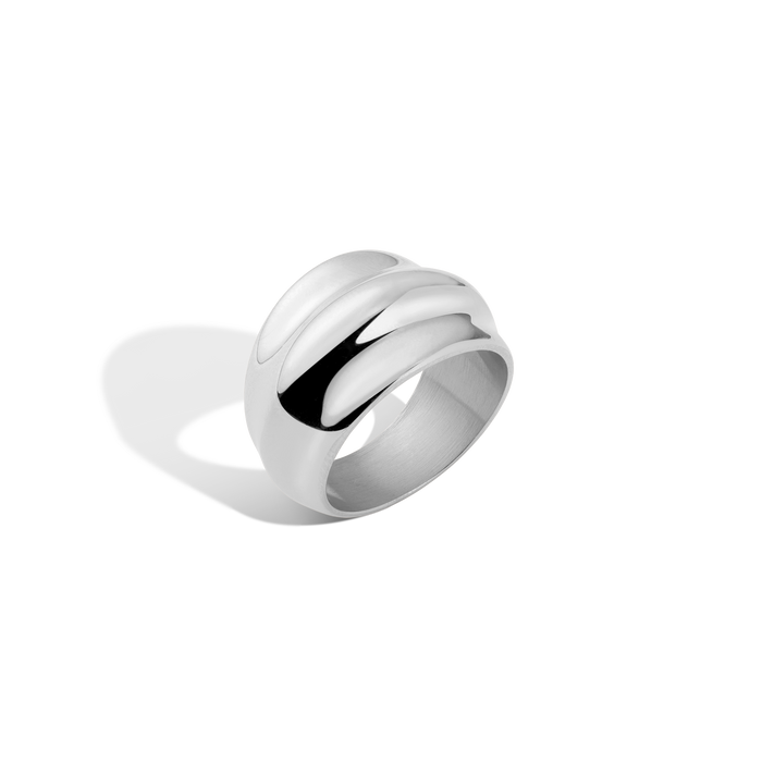 Tidal Ring Stainless Steel White Gold