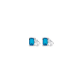 Toi et Moi Gemstone Mini Classic Earring - London Blue Topaz & White Topaz Vermeil White Gold Single First