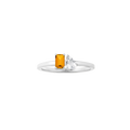 Toi et Moi Gemstone Mini Classic Ring - Citrine & White Topaz Vermeil White Gold First