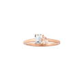 Toi et Moi Gemstone Mini Classic Ring - White Topaz & Morganite Vermeil Rose Gold First