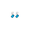 Toi et Moi Gemstone Mini Heirloom Earring - London Blue Topaz & White Topaz Vermeil Yellow Gold Single First