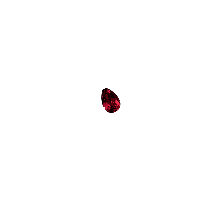 Pear / Large / Red Garnet