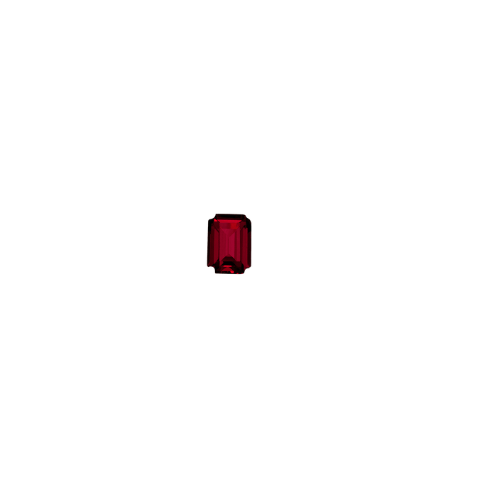 Emerald / Large / Red Garnet