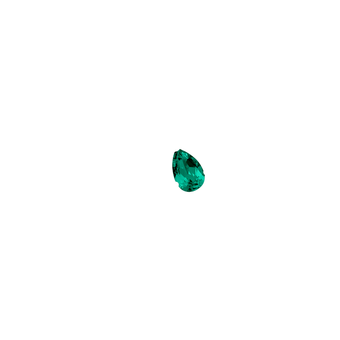 Pear / Large / Green Emerald