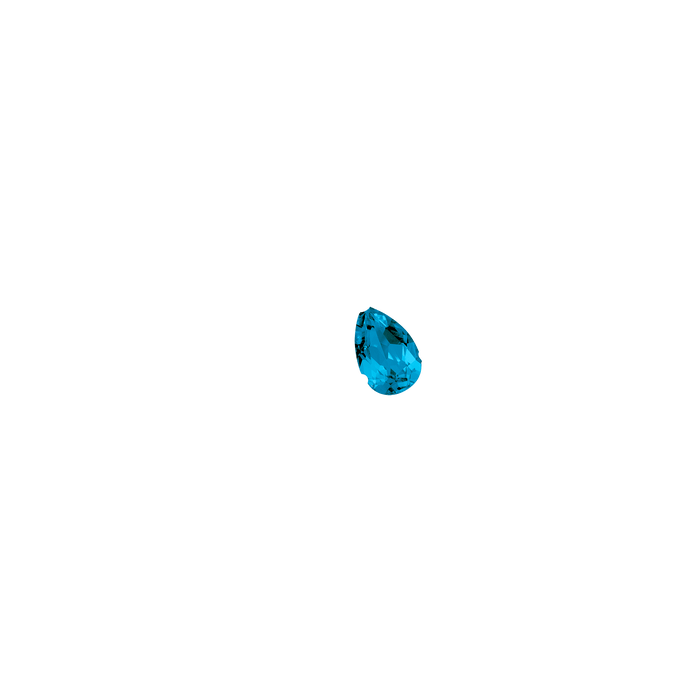 Pear / Large / London Blue Topaz