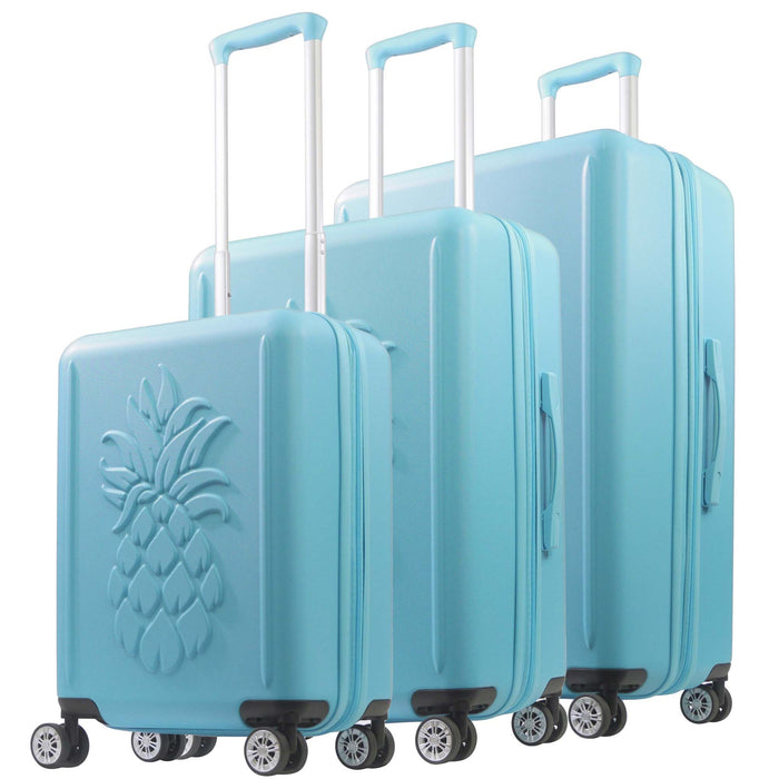 Tommy Bahama 3-Piece Hardside Luggage Set with 3D Pineapple – 30", 26" & 21.5" Spinner Suitcases