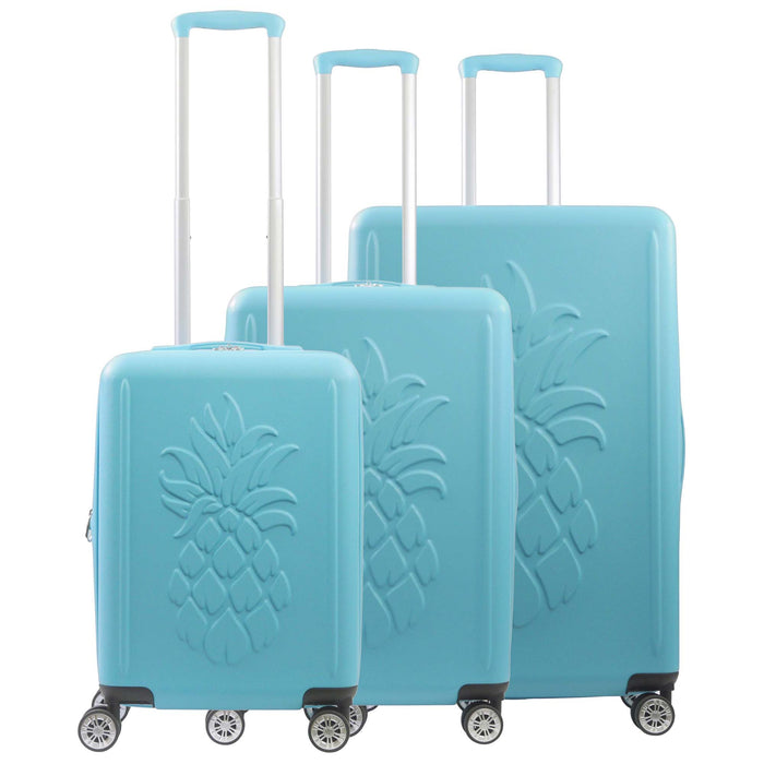Tommy Bahama 3-Piece Hardside Luggage Set with 3D Pineapple – 30", 26" & 21.5" Spinner Suitcases