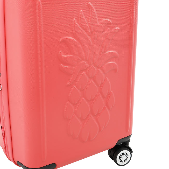 Tommy Bahama 3-Piece Hardside Luggage Set with 3D Pineapple – 30", 26" & 21.5" Spinner Suitcases