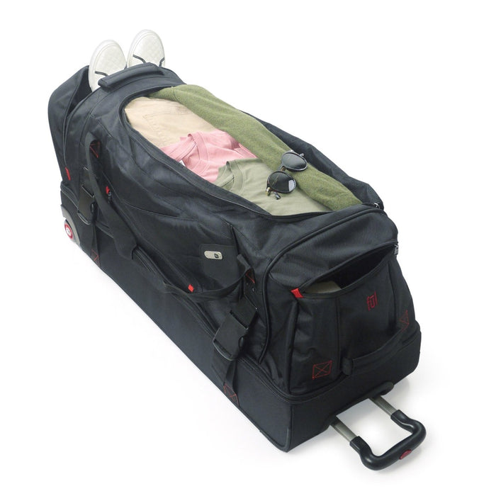 Ful Tour Manager 36-inch oversized wheeled rolling duffle bag with shoe compartment in black