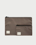 Tracy Pouch Set in Brown Black Gingham