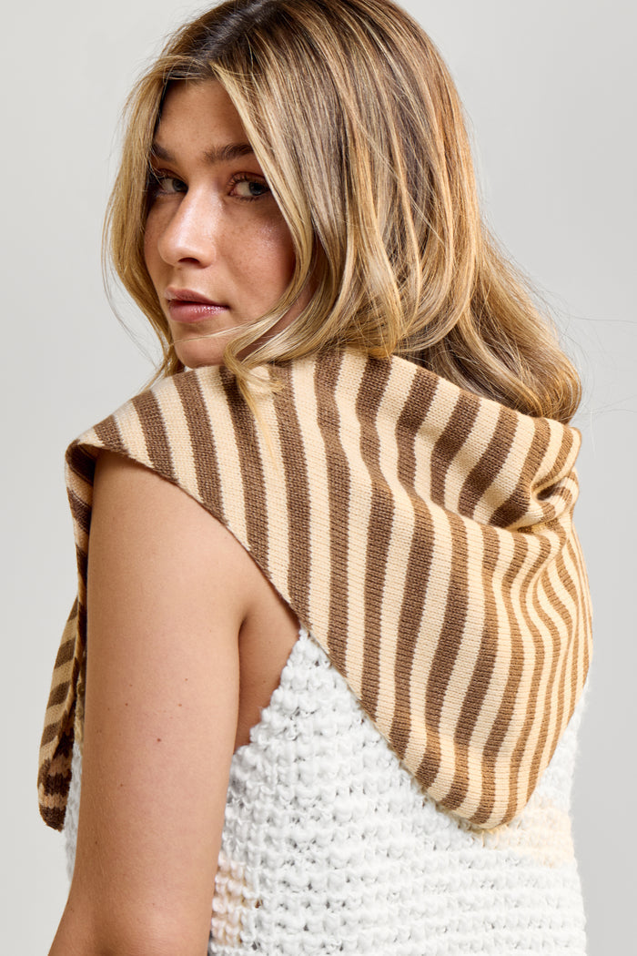 Triangular Knitted Scarf - A0358