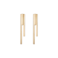 Tribar Ear Jacket Yellow Gold Vermeil 14k Yellow Gold 18k Yellow Gold   Front First Pair | Single |