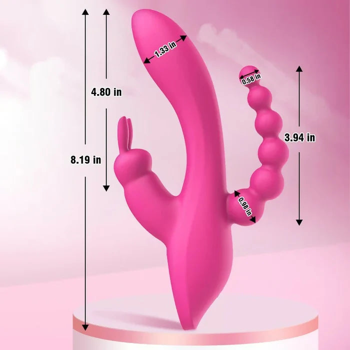 Trigasm - 12 speeds Triple G-spot Rabbit Anal Vibrator