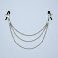 Triple drape chain Nipple clamps