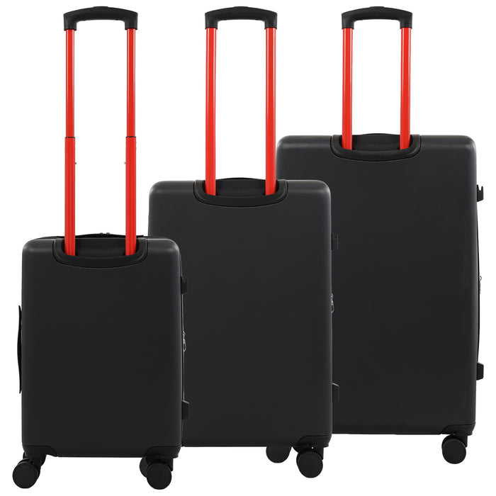 True Religion Molded U 3-Piece Hardside Spinner Luggage Set – 22", 26.5" & 30.5" Expandable Suitcases