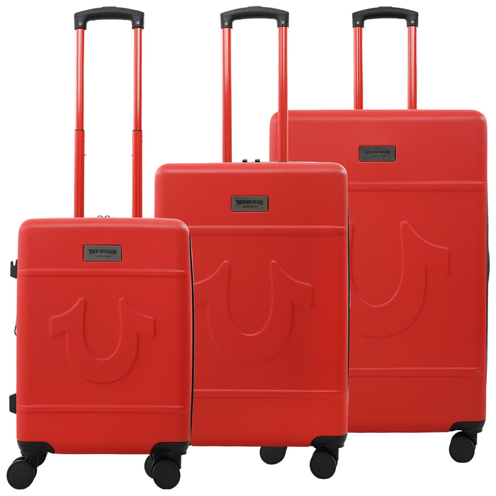 True Religion Molded U 3-Piece Hardside Spinner Luggage Set – 22", 26.5" & 30.5" Expandable Suitcases