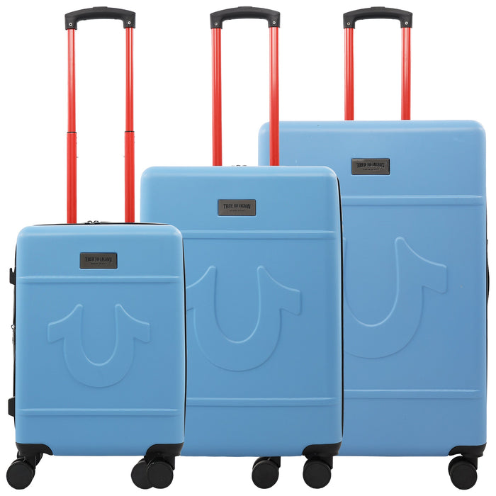 True Religion Molded U 3-Piece Hardside Spinner Luggage Set – 22", 26.5" & 30.5" Expandable Suitcases