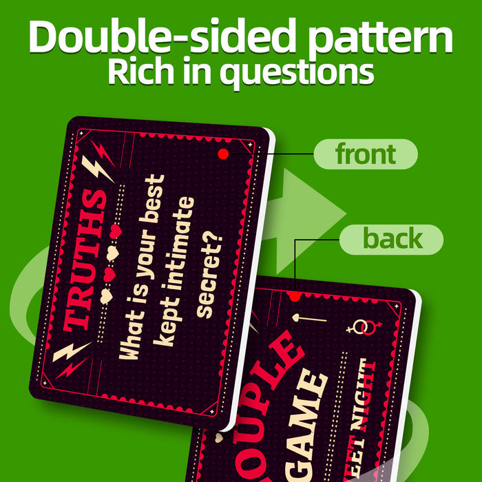 Truths or Dares - 50 Romantic Night Cards for Couples: Flirty Tension Game Props Sexy Game