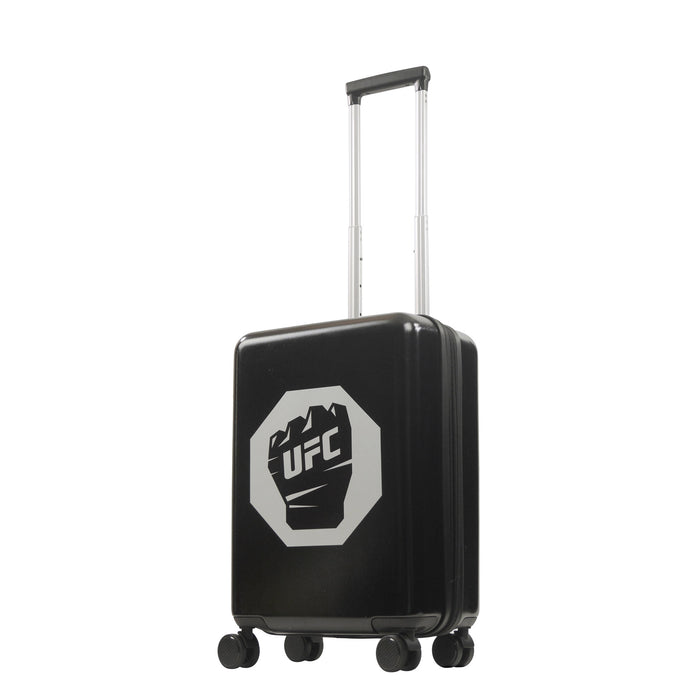 UFC Ful 22.5" Black Carry-On Fist Logo Spinner, Hard side Suitcases Rolling Luggage
