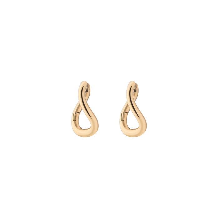 Curve Hoop Earrings Stainless Steel Yellow Gold First