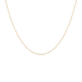 Unbreakable Mini Paperclip Chain Necklace Stainless Steel Yellow Gold 18in First