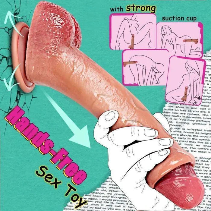 Unlock- 10.5in Huge Realistic Silicone Dildo