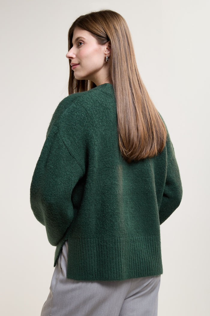 V-Neck Knit Sweater - 8153