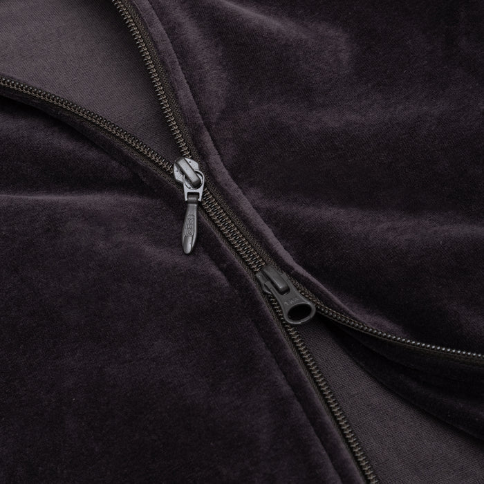 VELOUR RIB COLLAR TRACK JACKET