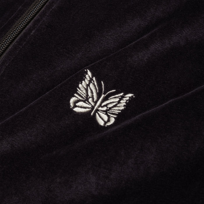 VELOUR RIB COLLAR TRACK JACKET