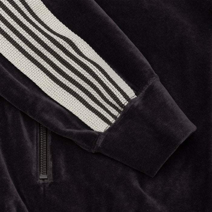VELOUR RIB COLLAR TRACK JACKET